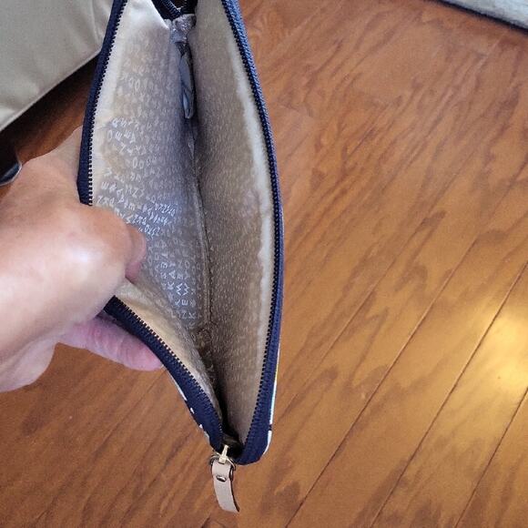 Kate Spade Geometric Blue and Yellow Tablet Holder / Zippered pouch - Picture 10 of 11